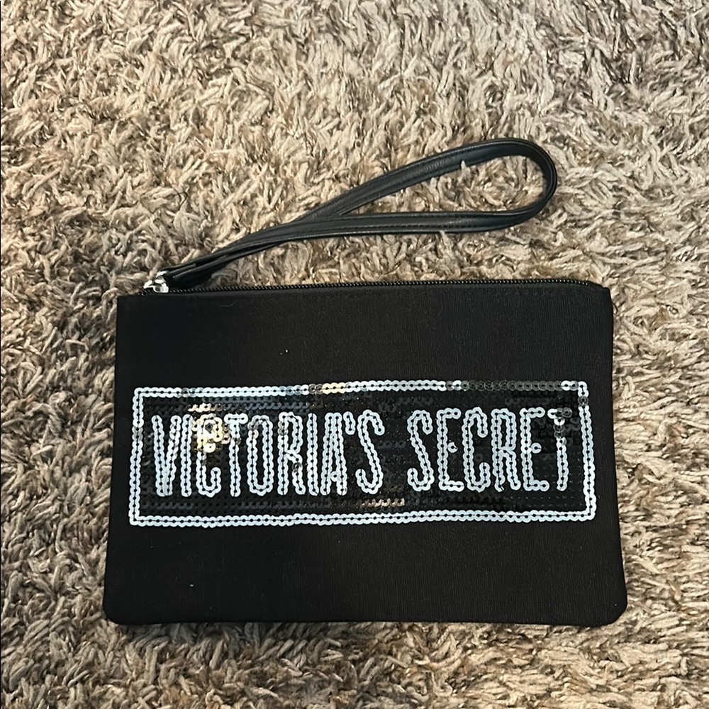 Victoria's Secret Black Sequin Clutch